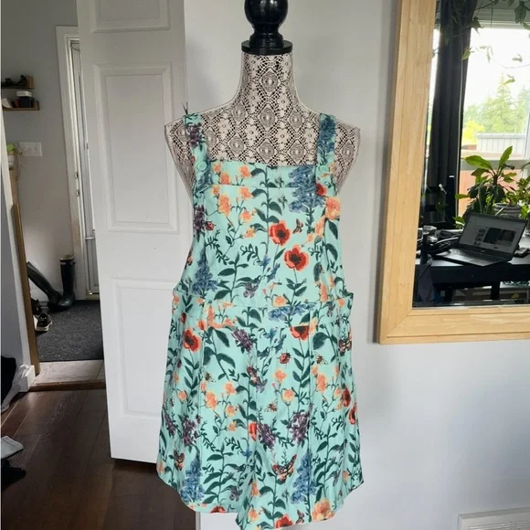 New XL Cider Corduroy Floral Overalls Romper. - Picture 9 of 13